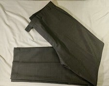 Pantalones de traje para hombre Calvin Klein gris medio tweed lana frente plano forrados 38x33 nuevos sin etiquetas