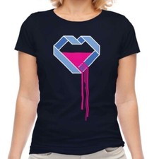 Bleeding Heart Mujer Estampado Moda Camiseta Calle Arte Grafiti Enrollado Mangas
