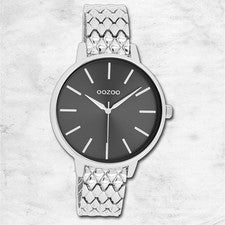 Oozoo Reloj de Pulsera Mujer Oozoo Relojes Análogo Acero Inoxidable Plata