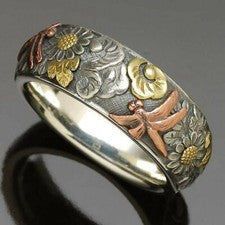 Moda Flor 925 Anillos de Plata para Mujer Joyería Fiesta Regalo Anillo Talla 6-10