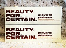 2x~Beauty For Certain~Paleta de sombras de ojos Playa to Palazzo~5 tonos~Tamaño completo~NUEVO EN CAJA~