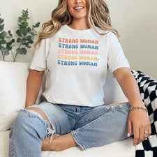 Camiseta Mujer Fuerte Hilada en Anillo Empoderamiento Feminismo Regalo Para Ella
