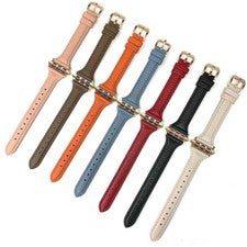 Correa delgada de cuero para mujer para Apple Watch 11 10 9 8 7 6 SE 41/42/44/45/46 mm
