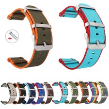 Correa deportiva de nailon de 20 mm 22 mm correa de reloj universal de repuesto pulsera de bucle de metal