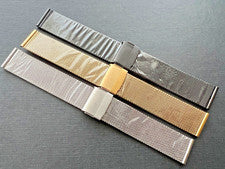 Correa de reloj de malla milanesa S/S correa de pulsera de acero 14-22 mm x 2 mm appx