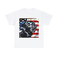 Camiseta Estilo Vintage Negra Laboratorio Pato Caza Unisex Adulto Americana Aire Libre Camiseta