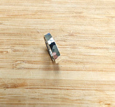 Plata de ley 925 - Plata lisa acabado martillo 4 mm anillo banda forma plana