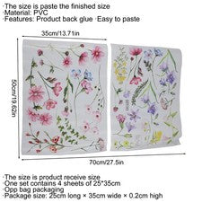 Pegatinas de pared autoadhesivas con flores de peonía hágalo usted mismo calcomanía artística decoración del hogar extra
