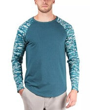 Camiseta para dormir raglán en bloques de colores estampada Kaede de Natori para hombre, talla XL