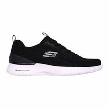 Skecher Hombres Reino Unido 9 Negro Skech-Air Dynamight Espuma con Memoria Zapatos Cómodos Entrenadores