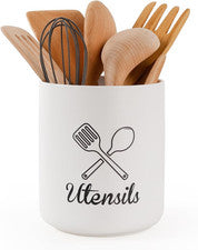 Soporte para utensilios de cerámica, 6." Organizador de utensilios para cubiertos y herramientas de cocina, mínimo