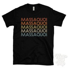 CAMISETA MASSAQUOI ESTILO RETRO REPETIDO Hombre y Mujer Novedad Genial Nombre Regalo