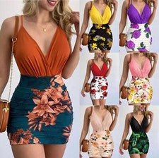 2 Piezas Ropa Conjuntos Para Mujer Elegantes Floral Fina De Moda Casuales Verano
