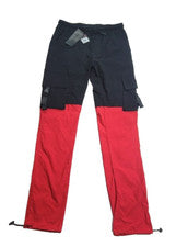 Pantalones cargo Decibel para hombre talla L (30x33 MEDIDOS) elásticos negros y rojos
