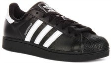 Adidas Superstar II Street Style Shell Toe Hombre Entrenador en Negro Blanco Reino Unido 6-12