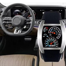 Nuevo reloj de diseño de tablero de instrumentos de coche de carreras correa de silicona para niños y hombres amantes de