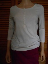 Top/camiseta de moda rosa cuello redondo para mujer talla: S