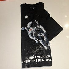 Moda Nova Hombres Camiseta Talla XL Estampado Gráfico NASA Mangas Cortas