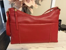 Nuevo Bolso de Hombro The Sak Melrose Cuero Rojo Escarlata