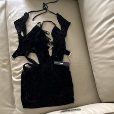 Moda Nova Para Mujer S Negro Estampado Animal Cuello en V Malla Tirantes Mini Vestido