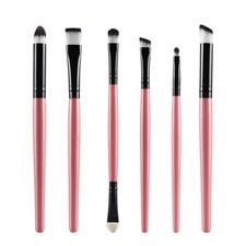 Juego de 6 brochas de ojos brochas de maquillaje herramientas de belleza juego de brochas de tubo negro