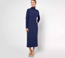 Vestido midi de mujer con control regular con control abdomen AZUL OCÉANO PROFUNDO L A623039