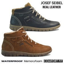 DAMAS JOSEF SEIBEL IMPERMEABLE CUERO ESPUMA VISCOELÁSTICA CÁLIDO INVIERNO BOTINES