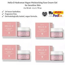 Helia-D Hydramax Vegano Hidratación Profunda Crema Facial para Piel Sensible x4