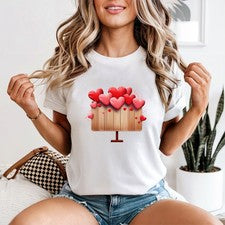 Linda Camiseta Corazón Globo Mujer Signo de Amor Romántico Amante de la Naturaleza Regalo de Cumpleaños