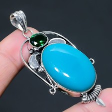 Colgante de joyería de plata esterlina 925 con piedras preciosas de diopsido ...