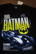 Camiseta de colección estilo 1989 Batman película Batimóvil DC Comics PARA HOMBRES 2XL NUEVA con etiqueta