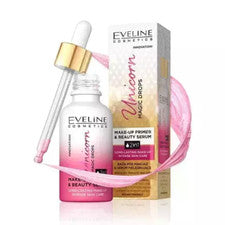 Suero de maquillaje Eveline Unicorn Magic Drops belleza hidratante líquido imprimación 30 ml