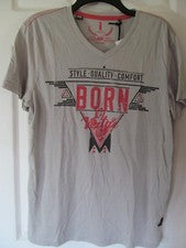 CAMISETA HOMBRE NUEVA CON ETIQUETAS iJEANS by BUFFALO DISEÑO GRÁFICO GRIS MANGA CORTA