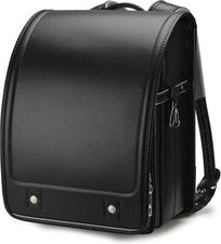 Bolso Escolar Randoseru Ligero Negro Impermeable A4 Archivo Plano Compatible Japón