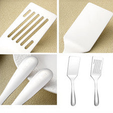 Juego de Volteador de Asar Pequeño 2 Piezas 25,3 cm para Restaurante Cocina