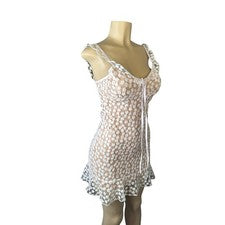 Nuevo con etiquetas Mujeres S Mini Vestido Floral Superpuesto de Encaje Blanco Outfitters
