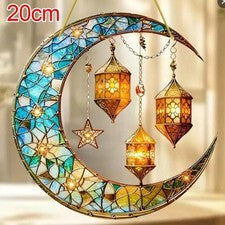 Coloridos adornos lunares colgantes para decoración del hogar pared interior exterior acrílico