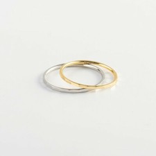 Anillo de mujer estrecho faceta lisa plata de ley 925 49-57 fino