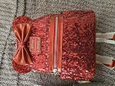 Mini mochila Loungefly lentejuelas rojas