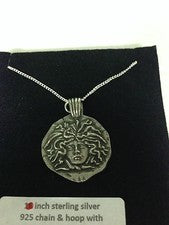MEDUSA ROMANA REFMPPPCH en un collar de plata esterlina 925 16,18,20,26,30