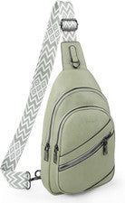 Bolso Bandolera Bandolera para Mujer Bolso Bandolera de Cuero Moderno Verde Claro