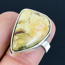 Imagen Jaspe piedras preciosas hecho a mano 925 anillo de joyería de plata...