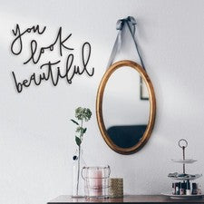 you are beautiful arte de pared de metal decoración colgante de pared para hogar sala dormitorio