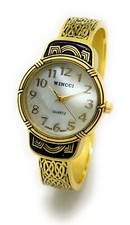 Wincci Damas Metal Brazalete Moda Cuarzo Reloj Esfera Perla