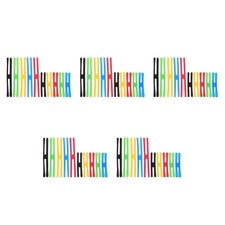 50 piezas bandas elásticas de goma - bandas de goma en forma de H - 5 colores, 2 tamaños fuertes