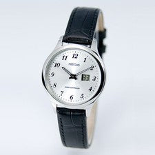 Elegante reloj de pulsera inalámbrico para mujer (funcionamiento alemán) reloj de pulsera reloj de cuero 964.4707