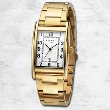 Regent metal reloj para hombres reloj de pulsera cuarzo oro correa de metal URF1524