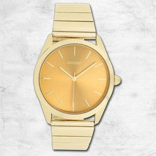 Oozoo Metal Mujeres-Hombres Reloj Análogo de Cuarzo Pulsera Oro UOC11517
