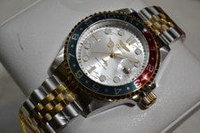 RELOJ INVICTA SHARK NUEVO 43mm con pulsera ss plata-oro mag fecha ventana 40010