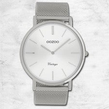 Oozoo Acero Hombre Reloj C9904A Análogo de Cuarzo Pulsera Plata UOC9904A